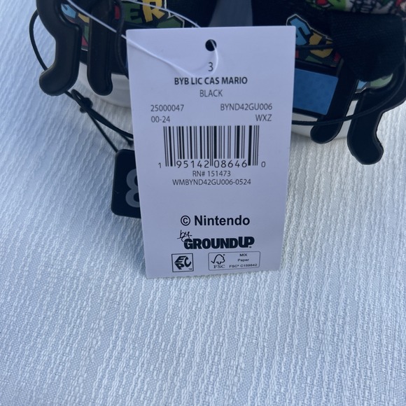 GroundUp Big Kids Size 3 Super Mario Brothers Vans Style Lace Up Shoes - Picture 4 of 8